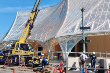 「いのちの湧水」建設工事の様子