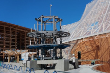 「いのちの湧水」建設工事の様子