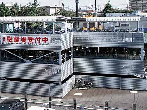 Multistory bicycle parking lot
