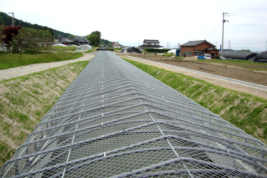 水路用安全ネットカバー　エコプロガード【山形県某所】