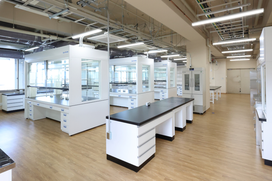 ワイドフリーベンチ/スチールベンチフード【某国立大学研究所様】