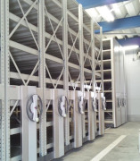 スライドハンドル式移動ラック　シャトルナビ【某エンジニアリング会社様】