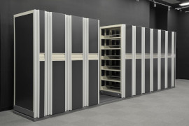 手動式移動ラック　クレセート【私立大学様 展示資料室】