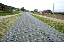 水路用安全ネットカバー　エコプロガード【山形県某所】