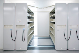 電動式移動ラック　セミオート【某化粧品研究室様】