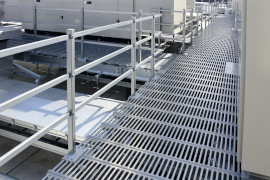 有孔鋼板　ハーディフロアG・簡易柵　テンプレールⅠ型【大阪某所】