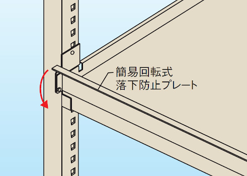 簡易回転式落下防止プレート